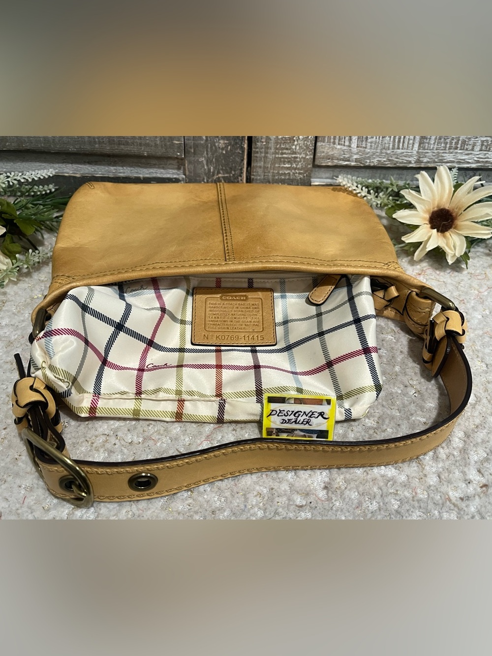 COACH Bleecker Leather Hobo Shoulder Bag Camel VGC! 11415 - Picture 10 of 12